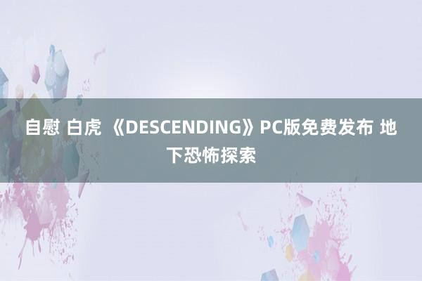 自慰 白虎 《DESCENDING》PC版免费发布 地下恐怖探索